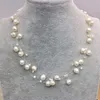 New Arriver Illusion Pearl Necklace Multiple Strand Bridesmaid Women Jewellery White Color Freshwater Pearl Choker Necklace2818