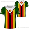 T-shirts pour hommes T-shirts Zimbabwe T-shirt Diy Nom personnalisé Numéro Zwe Tshirt Nation Drapeau Zw Country College Yezimbabwe Zimbabwean P Dhxwy