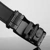 Men's belt, automatic metal buckle, high-quality brand, men's luxury belt, famous work industry, black cowhide