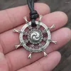 Catene SanLan 12 pezzi Ciondolo ruota del Dharma della collana della vita Samsara Amuleto Talismano buddista Gioielli