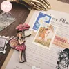 OPinowanie prezentów vintage papierowy papier rachunek ręczny materiał materiałowy Dziennik DIY Scrapbooking Karta estetyczna naklejka estetyczna