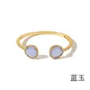 Braccialetto aperto di alta qualità color oro gemma caramella pietra triangolo braccialetto aperto per gioielli di moda da donna LB088