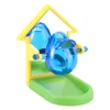 Kommen hangende traktatie foerageren s squiz Toys Clear Wheel Budgie Missing Parrot Bird Cage Feeder Plaything