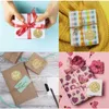 Gift Wrap 100-500Pcs Kraft Paper Merry Christmas Stickers Roll 1.5'' Noel Round Adhesive Labels XMAS Decor Box Bag Packaging