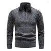Suéter masculino 897504629 masculino slim fit gola alta elegante outono inverno engrossar quente caxemira malha pulôver suéter masculino