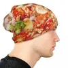 Bérets Tortilla Pizza Bonnet chapeaux tricot chapeau Goth extérieur drôle nourriture Skullies bonnets unisexe printemps casquette à double usage