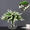 Fiori decorativi 1PC Mughetto bianco artificiale falso per la decorazione domestica di nozze Bouquet da sposa Flores Artificiales