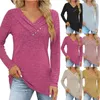 Bluzy damskie Fall Tunik z długimi rękawami do legginsów V SCICK BUTH BLUSE BLUSE Womens and Bluzki