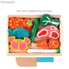 Kitchens Play Food Montessori Toy Play House Toy Cut Fruits and Vegetables Toys Kitchen Set Kid Simulation Kitchen Series Toys Early Education GiftL231104