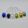 Colorful Skull Glass Oil Burner Pipe 5.5 inch Mini Thick Pyrex Smoking Pipes Tube Burners For Water Bong Accessories