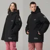 Chaquetas de esquí para mujer, Tops, ropa, abrigo de esquí, Snowboard al aire libre, traje impermeable a prueba de viento, más algodón para invierno