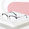 Sonnenbrillenrahmen Mode Reintitan Rahmen Brille Vollrandauge Männer Stil Federscharniere Kurzsichtige Brille Rechteck EyewearFashion