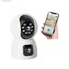 Baby monitor Einnov Telecamera WiFi da 2 MP con doppio schermo Baby monitor da interno Visione notturna CCTV Sorveglianza Mini PTZ Telecamere IP di sicurezza Q231104