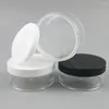 Storage Bottles 2pcs 50g Portable Plastic Powder Box Clear Round Jars 50ml Travel Make Up Cosmetic Containers With Sifter And Lids