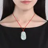 Hanger Kettingen Natuurlijke Jade 12 Sterrenbeelden Met Mooie Touw Ketting Ketting Voor Man En Vrouwen Fengshui Geomantische Amulet Talisman