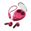 Bluetooth-hörlurar Transparent Trådlös TWS-hörlurar Hög effekt Långt uthålligt Headset Vattendroppsform Laddningsbox Macaron Färg In-Ear-hörlurar typ-C Cuffie