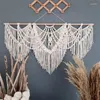 Tapestries Large Macrame Wall Hanging Tapestry Handmade 80 140cm CottonTapestry For Home Decor Living Room Bedroom Background Decoration