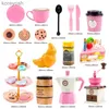 Cuisines jouer à la nourriture enfants nourriture jouet gâteau Simulation après-midi thé coupe ensemble enfants café semblant jeu jouer maison fille cuisine 3 ans cadeaux d'anniversaire L231104