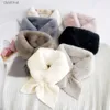 الأوشحة الشتاء صليب أفخم وشاح SNOOD الرقبة دافئ الياقات الأوشحة النقطة الفراء مزيفة الفراء متبكى فو فرو فرو شال