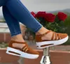Sandalet Yaz Kamaları Kadınlar İçin Ayakkabı Açık Ayak Tip Plajı Kadın Sandalet Çok Molor Slingback Sandalet Platformu Bayanlar Sandalet Artı Boyut AA230403
