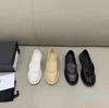 패션 드레스 디자이너 신발 여성 웨딩 파티 품질 가죽 Loafer 플랫 신발 사업 공식 Loafer Social Chunky