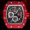 Richardmill Horloges Mode Mechanische Heren Merk Quartz RM Luxe Case-Back Dial Horloges Digitaal Glazen Horloge En Skeleton Mineraal