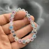 Strand 8mm Colorful Sugar Heart Agate Armband Chalcedony