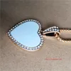 Pendant Necklaces Sublimation Blank Heart Shape Pendants Transfer Printing Jewelry Consumables One Sided 10pcs/lot