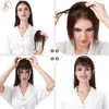 Bangs Tess Hair Natural Bangs 9g Horing Hair Hair with Engles 11inches invisible fake hairpiece clip in fringe for women 230403