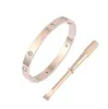 2023 Love Screw Armband Designer-Armbänder Luxusschmuck Damen Armreif Klassisch Titan Stahllegierung Farben GoldSilberRose Niemals verblassen Nicht allergisch 01R LPYH LPYH