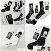 Chaussettes pour hommes Vendu par 4 paires / lot - Japan MMJ Cotton Mastermind Black and White Womens Bottom Sports WZ22MENS MENSMENSMENS DROP D DHGGV