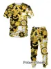 Herren Trainingsanzüge Sommer Luxus Trainingsanzug für Männer 2-teiliges Set T-Shirt Hosen Markenkleidung Vintage-Kleidung