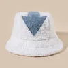 Kreatywna nowa strzała rybakowy kapelusz mężczyźni i kobiety modne jagnięce wełniane wiadra kapelusz jesienny zima ciepła płaska czapka hcs291