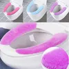 Toilet Seat Covers Universal Cover Solid Color Soft Short Plush Sticky Pads Winter Warm Closestool Cushion Mats Bathroom Products