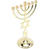 Titulares de vela Vintage 7 cabeças Candelabra Chalice Favors Hanukkah Stand Metal