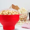 Bakeware Tools Foldbar Popcorn Maker Silicone Bucket With Lid Microwave Kitchen Easy Tool Accessories