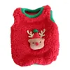 Abbigliamento per cani Simpatico Babbo Natale 3D Piccoli vestiti Cappotto invernale caldo Cappotto in pile di cotone Abbigliamento per cuccioli Chihuahua