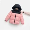 Down Coat Kids Casaco Hildren Nf Down North Designer Rosto Jaqueta de Inverno Meninos Meninas Juventude Ao Ar Livre Quente Parka Preto Puffer Jaquetas Carta Dh1Dn