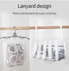 Laundry Bags Anti-deformation Shoe Wash Care Bag Washing Machine Mesh Protection Hanging Drying Net Pocket free shipping