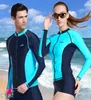 Men039s UV-Sonnenschutz Langarm Rash Guard Neoprenanzug Top Bademode Solide Herren Wettbewerbsshirt Badeanzug Tops Kitesurf2205797