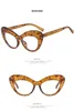 Okulary przeciwsłoneczne Europa i Ameryka Osobowość Cateye Big Frame Anti Blue Light Glasses Clear Butterfly Fashion 2023