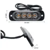 Atualizar novo ultra fino 4 chips carro led strobe luz de emergência grill divisão auto piscando para suv caminhão motocicleta 12-24v lightba