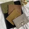 Sarongs Free Shipping Sweden Brand TOTEM Luxury Women Pure Silk Square Scarf Silk Lady Bandanna Stripe Simple Design Handkerchief P230403