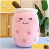 Gevulde pluche dieren 24 cm 35 cm 50 cm schattige parelbeker vorm speelgoed kawaii peluch bubble cartoon melkthee boba plushie dlh904 drop deliv dhkox