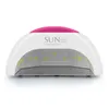 Secadores de uñas SUNUV SUN2C 48W Lámpara de uñas Lámpara UV SUN2 Secador de uñas para UVLED Gel Secador de uñas Sensor infrarrojo con almohadilla de silicona rosa Uso en salón 230403