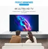 TOP TV 32/43/50/55/65 75 TV Zoll Ultra HD 4K Smart TV Monitor mit BT LED Fernseher