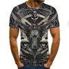 T-shirts pour hommes Impression colorée Chemise 3D Casual Summer Style Fashion Print T-shirts à manches courtes Hommes Tops Couleur Art Streetwear Plus Size