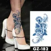 5 PC Temporary Tattoos Juice Ink Tattoos Body Art Lasting Waterproof Temporary Tattoo Sticker Rose Flower Pearl Tatoo Arm Fake Butterfly Peony Tatto Z0403