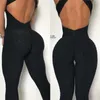 Abbigliamento da palestra Imcute Brand Donna Pagliaccetto sportivo sexy Running Fitness Tuta senza schienale Bodycon Pant Leggings Abbigliamento sportivo atletico