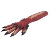 CATSUT -kostymer cosplayhandskar Demon Crossdress Red Devil Halloween Tools Party Silicone Ett par